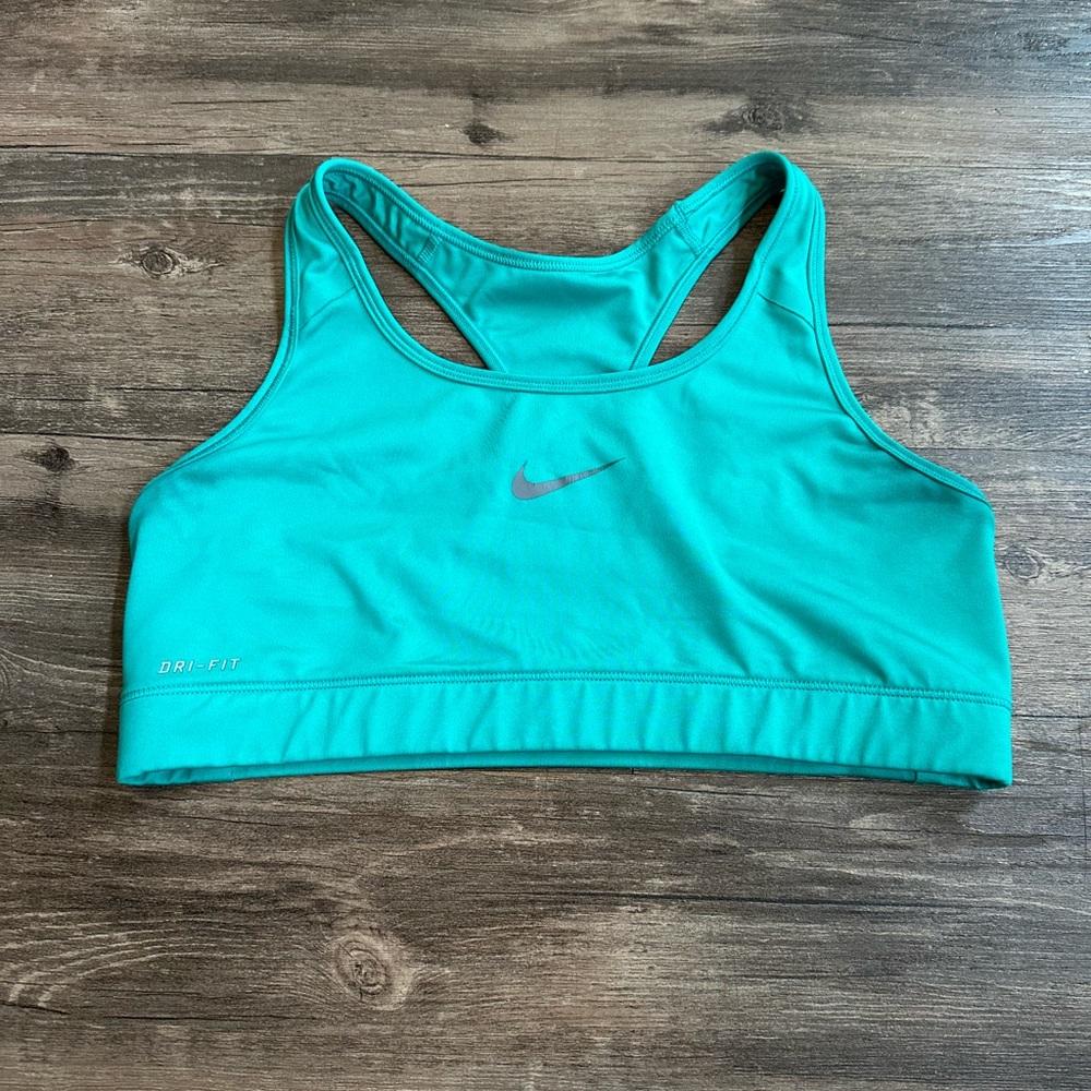 Green/blue Nike sports bra